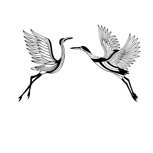 Epikasa Metal Decoration Birds 8 - Black 90x0,15x60 cm