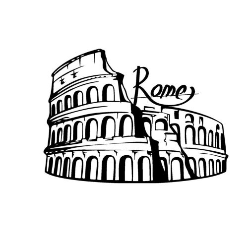 Epikasa Metal Decoration Rome 1 - Black 69x0,15x50 cm