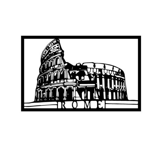 Epikasa Metal Decoration Rome 2 - Black 85x0,15x54 cm