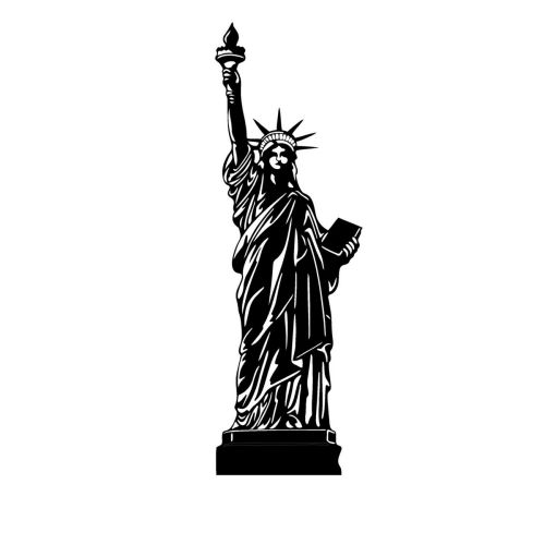 Epikasa Metal Decoration Statue of Liberty 1 - Black 26x0,15x80 cm