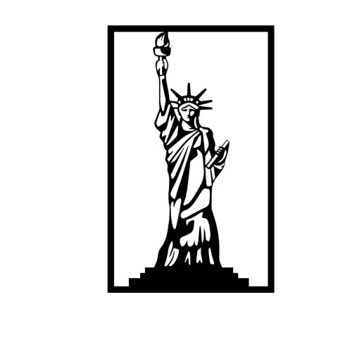 Epikasa Metal Decoration Statue of Liberty 3 - Black 40x0,15x64 cm