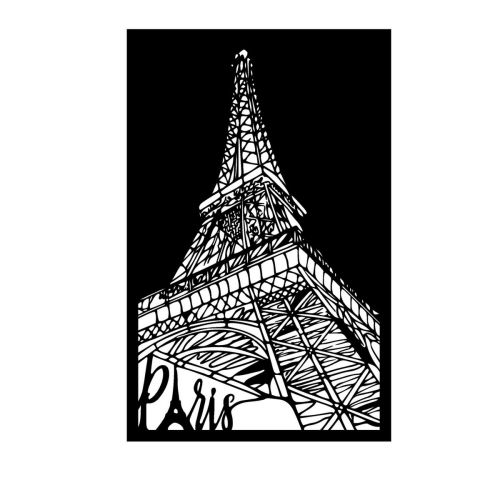 Epikasa Decorazione in metallo Torre Eiffel 5 - Nero 45x0,15x70 cm