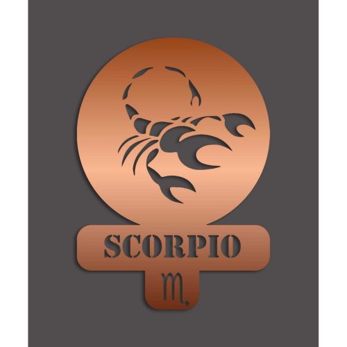 Epikasa Decorazione in metallo Oroscopo Scorpione 4 - Rame 36x0,15x50 cm