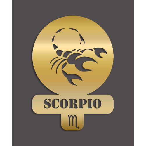 Epikasa Decorazione in metallo Oroscopo Scorpione 5 - Oro 36x0,15x50 cm