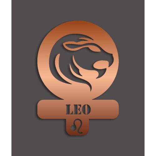 Epikasa Metal Decoration Horoscope Leo 4 - Copper 36x0,15x50 cm