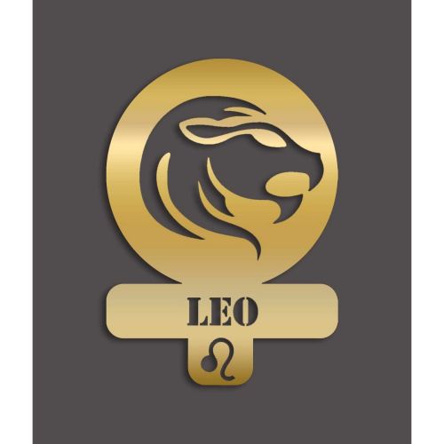 Epikasa Metal Decoration Horoscope Leo 5 - Gold 36x0,15x50 cm