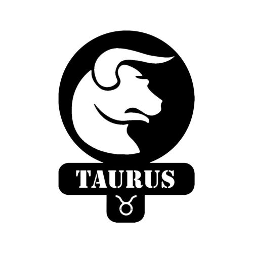 EPIKASA Metal Decoration Horoscope Taurus 3 - Black 36x0,15x50 cm