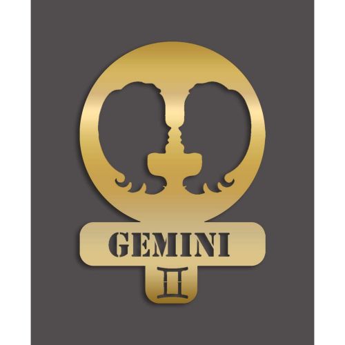 Epikasa Metal Decoration Horoscope Gemini 5 - Gold 36x0,15x50 cm