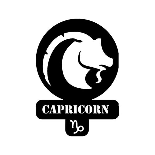 Epikasa Metal Decoration Horoscope Capricorn 3 - Black 36x0,15x50 cm