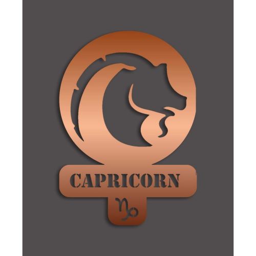 Epikasa Metal Decoration Horoscope Capricorn 4 - Copper 36x0,15x50 cm