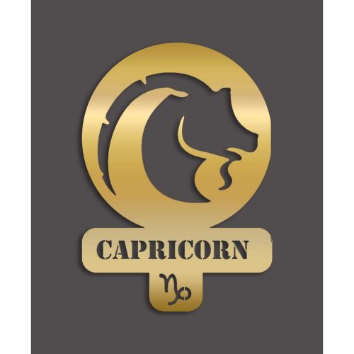 Epikasa Metal Decoration Horoscope Capricorn 5 - Gold 36x0,15x50 cm