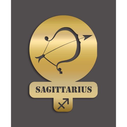 Epikasa Metal Decoration Horoscope Sagittarius 5 - Gold 36x0,15x50 cm