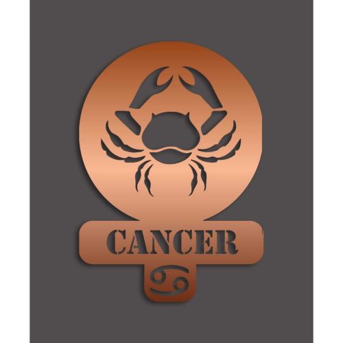 Epikasa Metal Decoration Horoscope Cancer 4 - Copper 36x0,15x50 cm