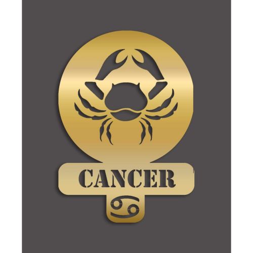 Epikasa Metal Decoration Horoscope Cancer 5 - Gold 36x0,15x50 cm