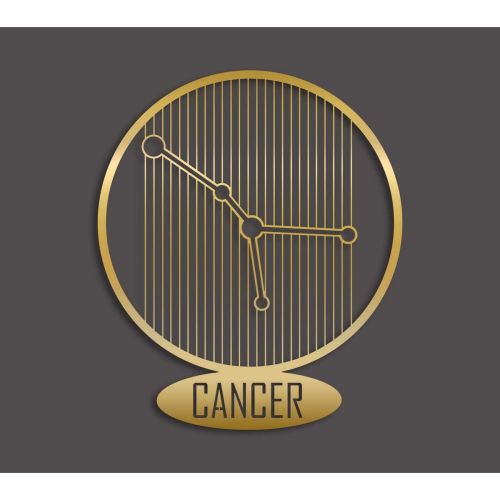 Epikasa Metal Decoration Horoscope Cancer 8 - Gold 38x0,15x45 cm