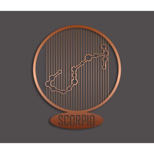 Epikasa Metal Decoration Horoscope Scorpio 7 - Copper 38x0,15x45 cm