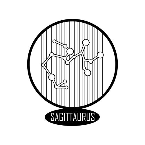 Epikasa Metal Decoration Horoscope Sagittarius 6 - Black 38x0,15x45 cm