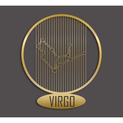 Epikasa Metal Decoration Horoscope Virgo 8 - Gold 38x0,15x45 cm