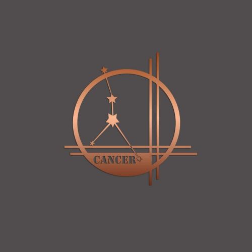 Epikasa Metal Decoration Horoscope Cancer 10 - Copper 40x0,15x40 cm