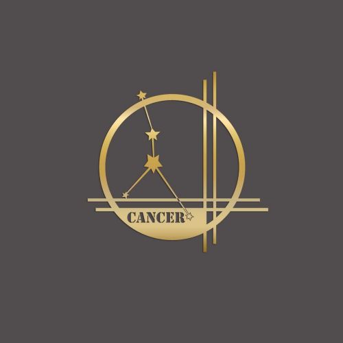 Epikasa Metal Decoration Horoscope Cancer 11 - Gold 40x0,15x40 cm