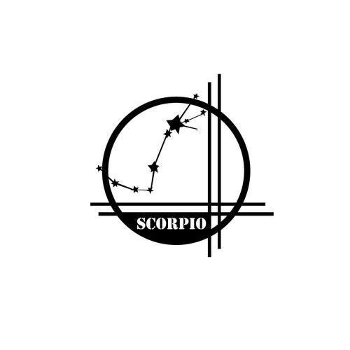 Epikasa Metal Decoration Horoscope Scorpio 9 - Black 42x0,15x40 cm