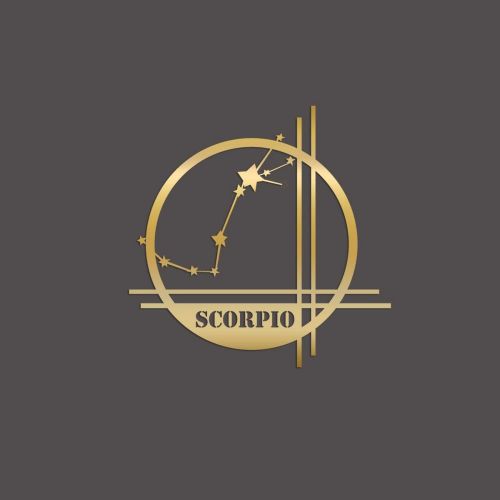 Epikasa Metal Decoration Horoscope Scorpio 11 - Gold 42x0,15x40 cm