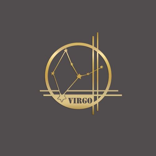 Epikasa Metal Decoration Horoscope Virgo 11 - Gold 40x0,15x40 cm