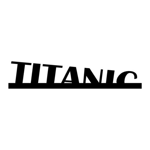 EPIKASA Metal Decoration Titanic - Black 91x0,15x23 cm