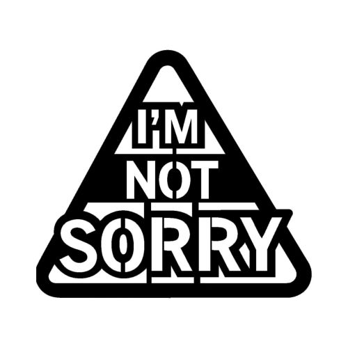 Epikasa Metal Decoration I'm not Sorry - Black 56x0,15x50 cm