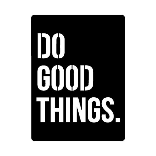 Epikasa Metal Decoration Do Good Things - Black 50x0,15x71 cm