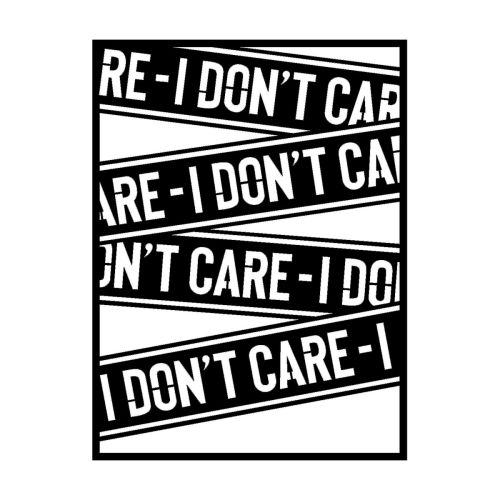 Epikasa Metal Decoration I Don't Care - Black 56x0,15x75 cm