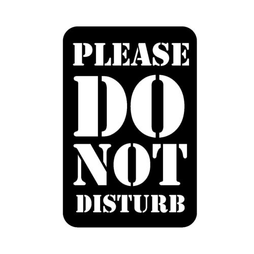 Epikasa Metal Decoration Do not Disturb - Black 40x0,15x60 cm