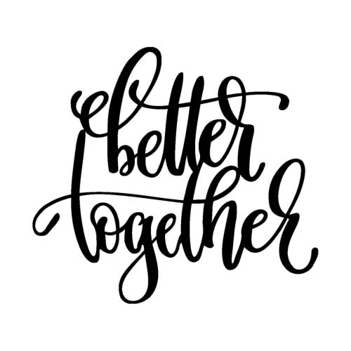 Epikasa Metal Decoration Better Together 1 - Black 60x0,15x54 cm