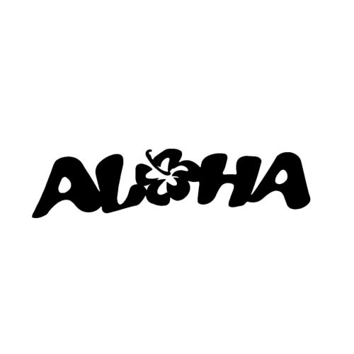 Epikasa Metal Decoration Aloha 1 - Black 50x0,15x15 cm