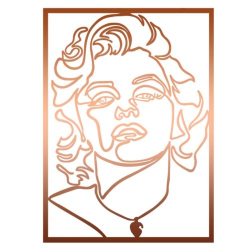 Epikasa Metal Decoration Marilin Monroe 2 - Copper 50x0,15x69 cm