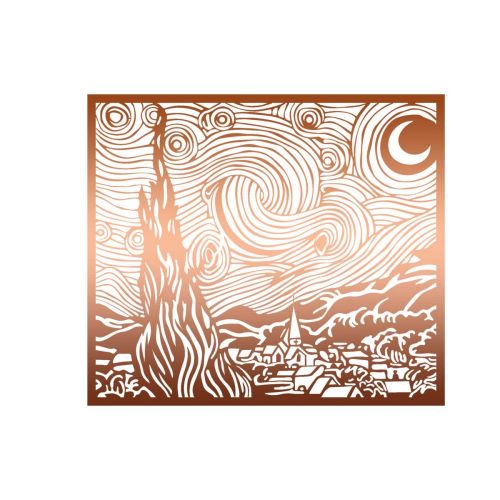 Epikasa Metal Decoration Starry Night 1 - Copper 72x0,15x63 cm