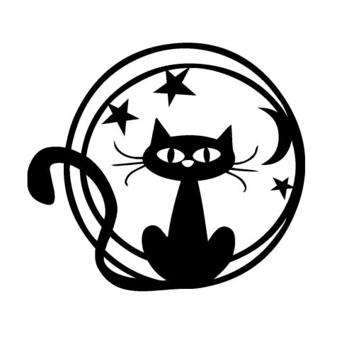 EPIKASA Metal Decoration Cat 119 - Black 45x0,15x40 cm