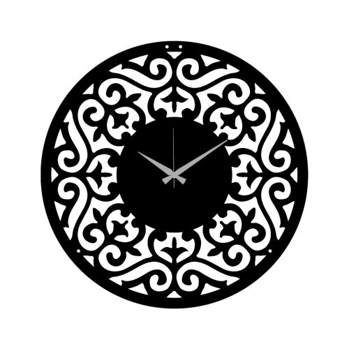 Epikasa Wall Clock Baroque - Black 50x0,15x50 cm