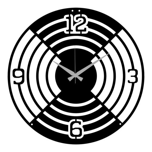 Epikasa Wall Clock Target - Black 50x0,15x50 cm