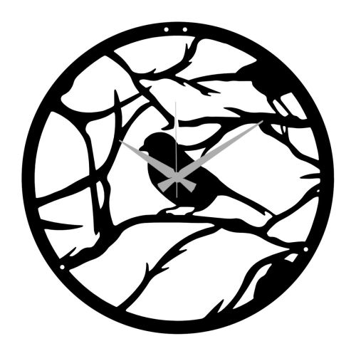 Epikasa Wall Clock Branches 1 - Black 42x0,15x42 cm