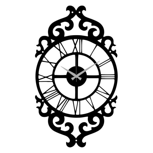 Epikasa Wall Clock Baroque 1 - Black 29x0,15x50 cm