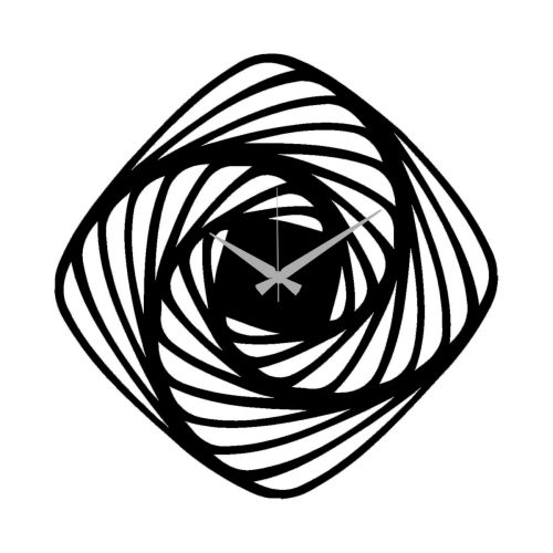 Epikasa Wall Clock Geometric 24 - Black 50x0,15x50 cm