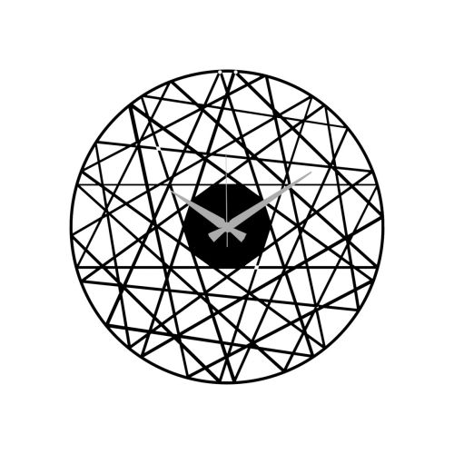 Epikasa Wall Clock Geometric 30 - Black 50x0,15x50 cm