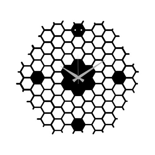 Epikasa Wall Clock Geometric 32 - Black 50x0,15x46 cm