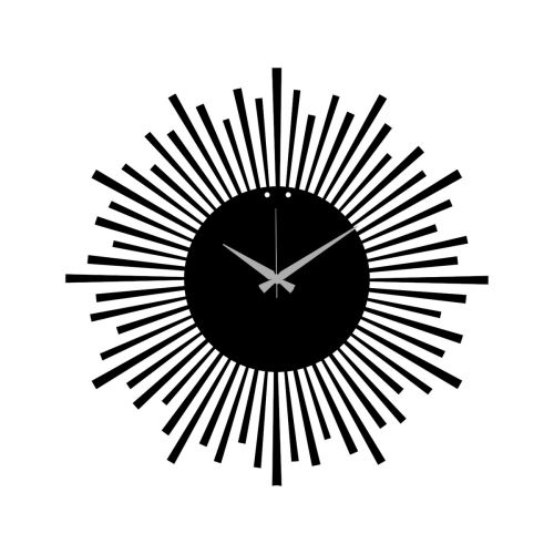 Epikasa Wall Clock Geometric 35 - Black 50x0,15x50 cm