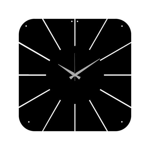 Epikasa Wall Clock Geometric 39 - Black 50x0,15x50 cm