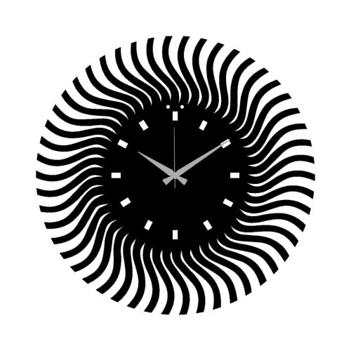 Epikasa Wall Clock Geometric 48 - Black 50x0,15x50 cm