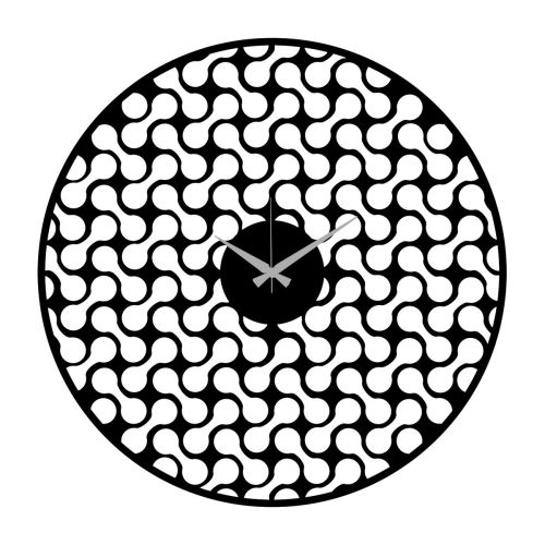 Epikasa Wall Clock Geometric 49 - Black 48x0,15x48 cm