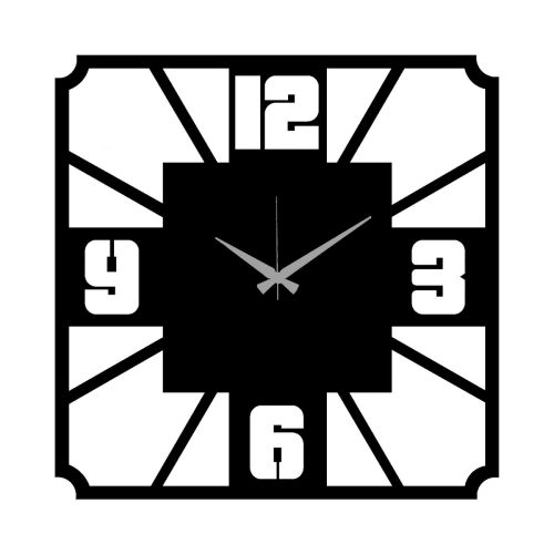 Epikasa Wall Clock Numbers 20 - Black 45x0,15x45 cm