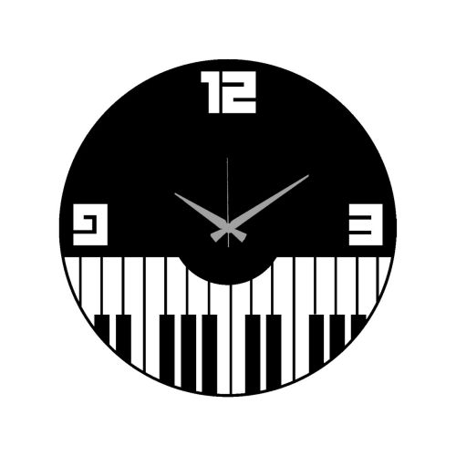 Epikasa Wall Clock Pianoforte - Black 42x0,15x42 cm